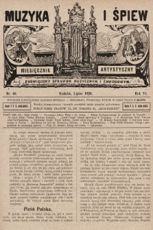 Muzyka i Śpiew: miesięcznik artystyczny : poświęcony sprawom muzycznym i zawodowym. 1924, nr 40