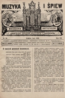 Muzyka i Śpiew: miesięcznik artystyczny : poświęcony sprawom muzycznym i zawodowym. 1926, nr 59