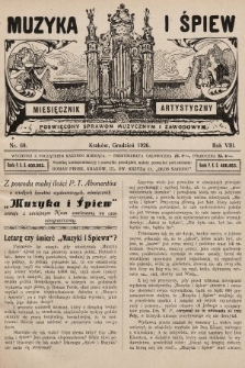 Muzyka i Śpiew: miesięcznik artystyczny : poświęcony sprawom muzycznym i zawodowym. 1926, nr 69
