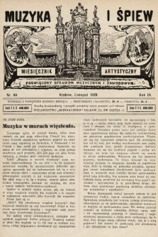 Muzyka i Śpiew: miesięcznik artystyczny : poświęcony sprawom muzycznym i zawodowym. 1929, nr 80