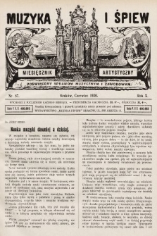 Muzyka i Śpiew: miesięcznik artystyczny : poświęcony sprawom muzycznym i zawodowym. 1930, nr 87