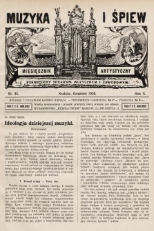 Muzyka i Śpiew: miesięcznik artystyczny : poświęcony sprawom muzycznym i zawodowym. 1930, nr 93