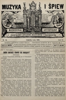 Muzyka i Śpiew: miesięcznik artystyczny : poświęcony sprawom muzycznym i zawodowym. 1931, nr 95