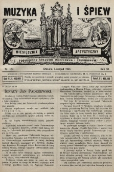 Muzyka i Śpiew: miesięcznik artystyczny : poświęcony sprawom muzycznym i zawodowym. 1931, nr 104