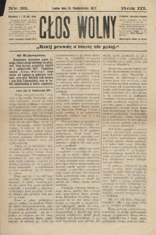 Głos Wolny : tygodnik polityczny, społeczny i literacki : organ niezawisły. 1877, nr 26