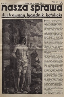 Nasza Sprawa : ilustrowany tygodnik katolicki. 1938, nr 3