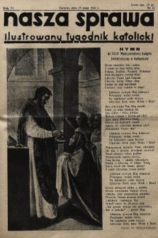 Nasza Sprawa : ilustrowany tygodnik katolicki. 1938, nr 22