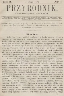 Przyrodnik : kwartalnik illustrowany. 1872, nr 1