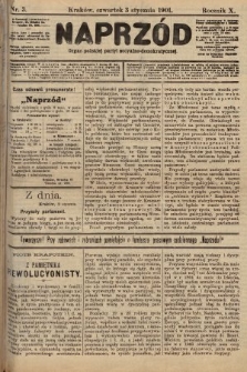 Naprzód : organ polskiej partyi socyalno-demokratycznej. 1901, nr 3 [po konfiskacie nakład drugi]