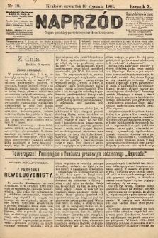 Naprzód : organ polskiej partyi socyalno-demokratycznej. 1901, nr 10 [nakład pierwszy skonfiskowany]