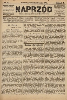 Naprzód : organ polskiej partyi socyalno-demokratycznej. 1901, nr 11 [nakład pierwszy skonfiskowany]