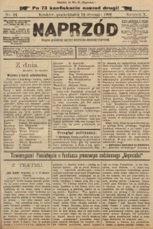 Naprzód : organ polskiej partyi socyalno-demokratycznej. 1901, nr 14 (po konfiskacie nakład drugi!)