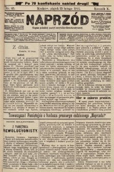 Naprzód : organ polskiej partyi socyalno-demokratycznej. 1901, nr 45 (po konfiskacie nakład drugi!)