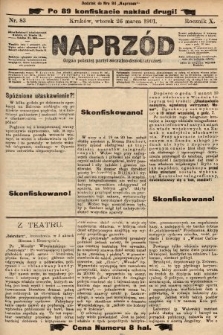 Naprzód : organ polskiej partyi socyalno-demokratycznej. 1901, nr 83 (po konfiskacie nakład drugi!)