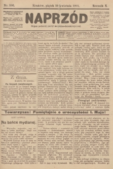 Naprzód : organ polskiej partyi socyalno-demokratycznej. 1901, nr 106