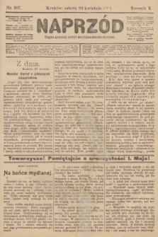 Naprzód : organ polskiej partyi socyalno-demokratycznej. 1901, nr 107