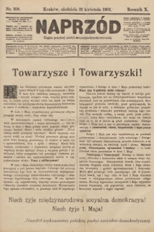 Naprzód : organ polskiej partyi socyalno-demokratycznej. 1901, nr 108