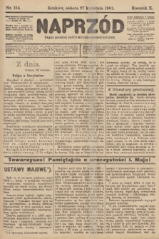 Naprzód : organ polskiej partyi socyalno-demokratycznej. 1901, nr 114