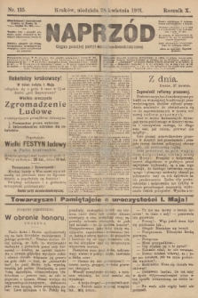 Naprzód : organ polskiej partyi socyalno-demokratycznej. 1901, nr 115