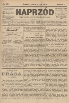 Naprzód : organ polskiej partyi socyalno-demokratycznej. 1901, nr 121
