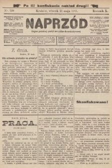 Naprzód : organ polskiej partyi socyalno-demokratycznej. 1901, nr 138 (po konfiskacie nakład drugi!)