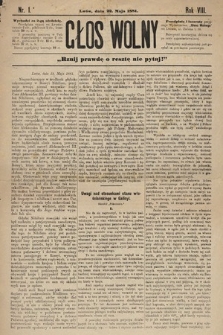 Głos Wolny : tygodnik polityczny, społeczny i literacki : organ niezawisły. 1881, nr 1