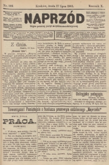 Naprzód : organ polskiej partyi socyalno-demokratycznej. 1901, nr 193