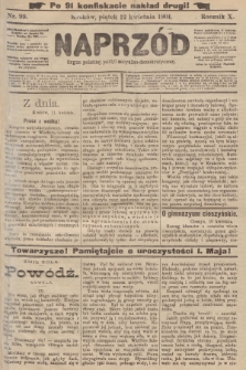 Naprzód : organ polskiej partyi socyalno-demokratycznej. 1901, nr 99 (po konfiskacie nakład drugi!)