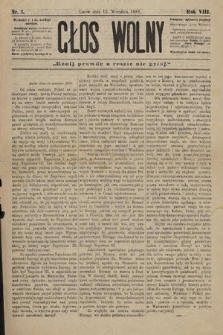 Głos Wolny : tygodnik polityczny, społeczny i literacki : organ niezawisły. 1882, nr 3