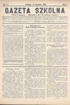 Gazeta Szkolna : pismo krytyczne. 1902, nr 11