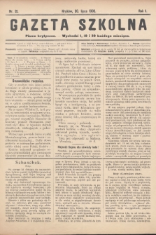 Gazeta Szkolna : pismo krytyczne. 1902, nr 21