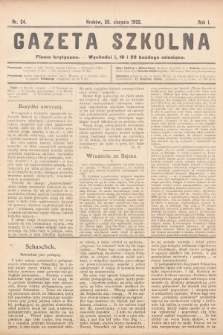 Gazeta Szkolna : pismo krytyczne. 1902, nr 24