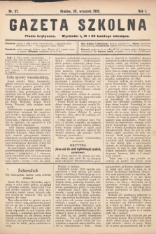 Gazeta Szkolna : pismo krytyczne. 1902, nr 27