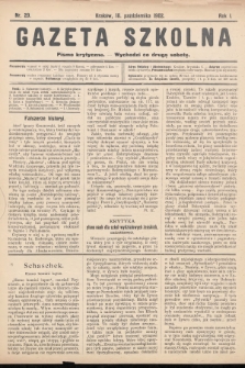 Gazeta Szkolna : pismo krytyczne. 1902, nr 29