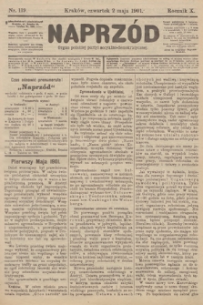 Naprzód : organ polskiej partyi socyalno-demokratycznej. 1901, nr 119 [nakład pierwszy skonfiskowany]