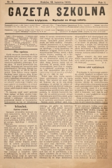 Gazeta Szkolna : pismo krytyczne. 1903, nr 8