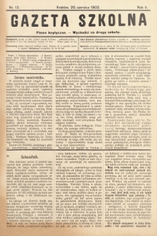 Gazeta Szkolna : pismo krytyczne. 1903, nr 12