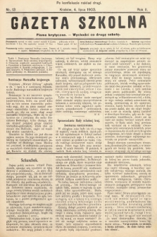 Gazeta Szkolna : pismo krytyczne. 1903, nr 13 (po konfiskacie nakład drugi)