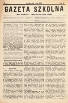Gazeta Szkolna : pismo krytyczne. 1903, nr 14