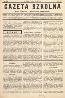 Gazeta Szkolna : pismo krytyczne. 1903, nr 15