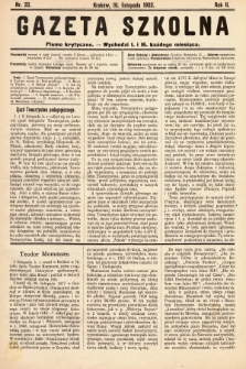 Gazeta Szkolna : pismo krytyczne. 1903, nr 22