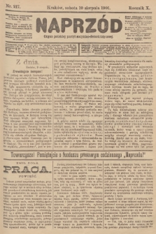 Naprzód : organ polskiej partyi socyalno-demokratycznej. 1901, nr 217