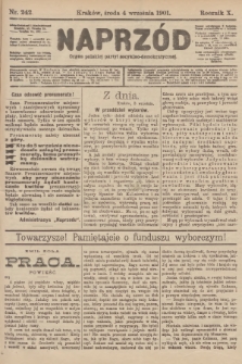 Naprzód : organ polskiej partyi socyalno-demokratycznej. 1901, nr 242