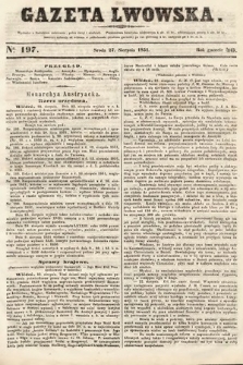 Gazeta Lwowska. 1851, nr 197