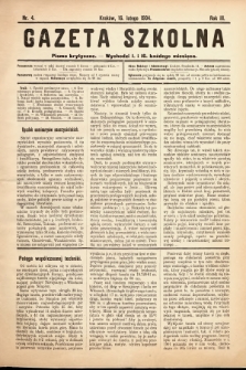 Gazeta Szkolna : pismo krytyczne. 1904, nr 4