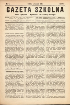 Gazeta Szkolna : pismo krytyczne. 1904, nr 7