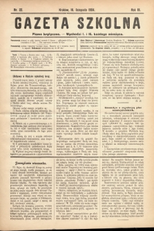 Gazeta Szkolna : pismo krytyczne. 1904, nr 22