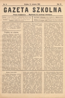Gazeta Szkolna : pismo krytyczne. 1905, nr 6