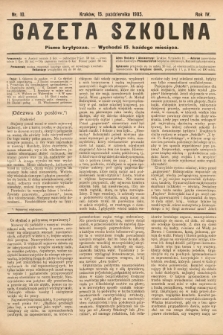 Gazeta Szkolna : pismo krytyczne. 1905, nr 10