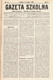 Gazeta Szkolna : pismo krytyczne. 1906, nr 12